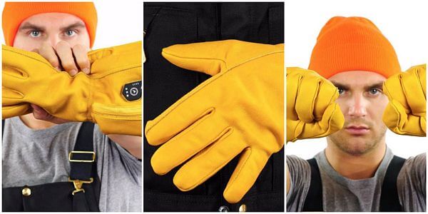 FNDN Full-Leather Heated 3.7V Work Gloves