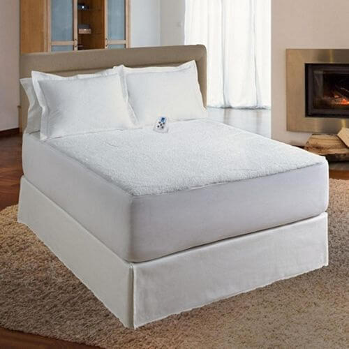 Serta Sherpa Plush Electric Heated Mattress Pad